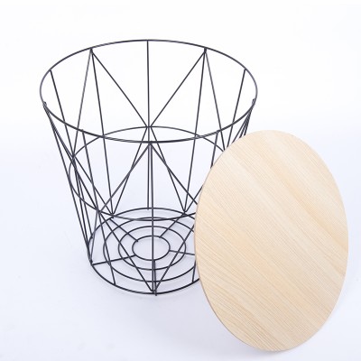 China manufacture handmade metal wire laundry storage basket for sundries