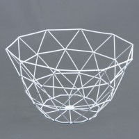 new design beautiful modern metal wire fruit basket for food